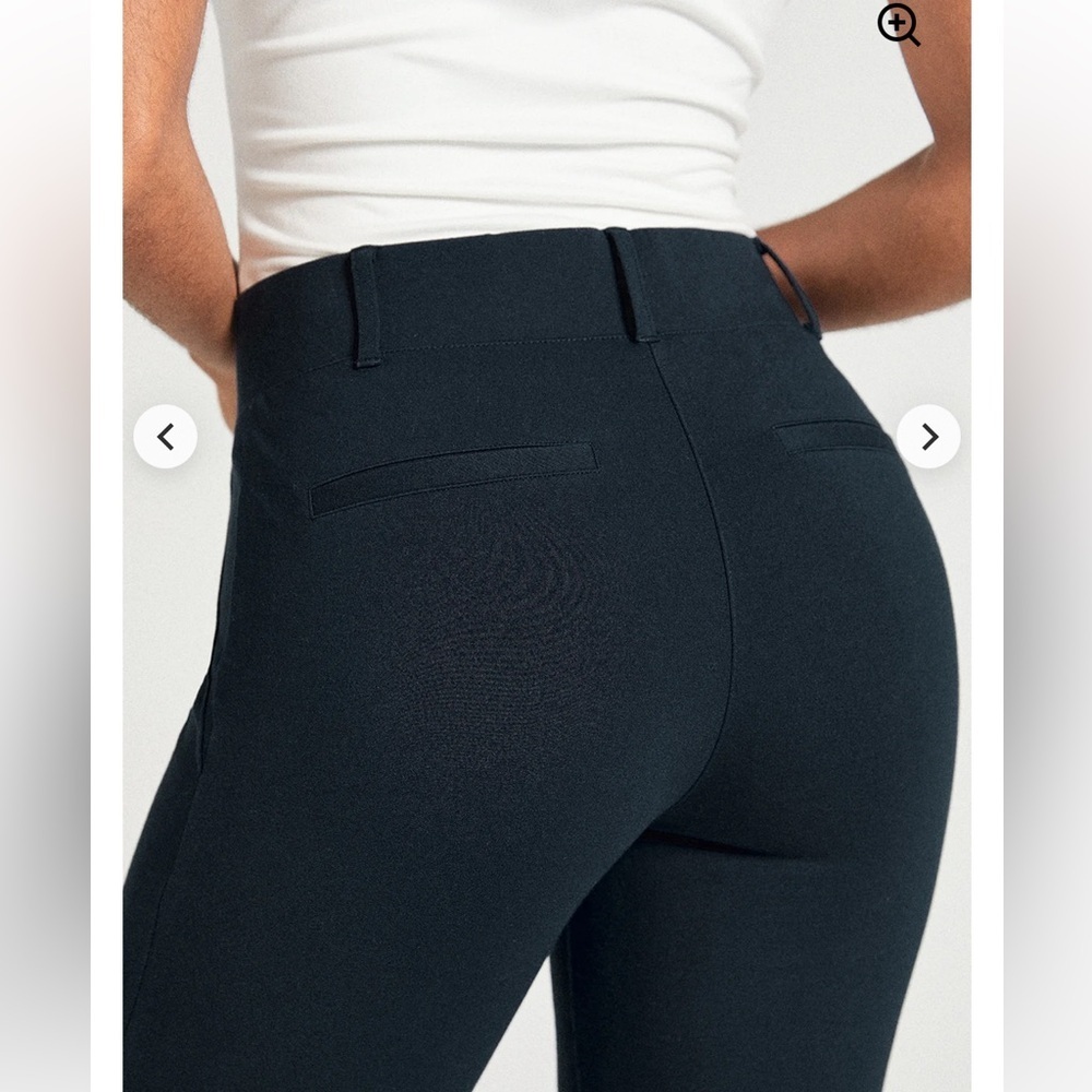Betabrand Classic Dress Pant Yoga Pant | Straight (Navy) - Picture 8 of 9